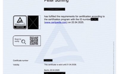 Peter Suhling ist zertifizierter KI-Compliance-Beauftragter (TÜV) 🌟